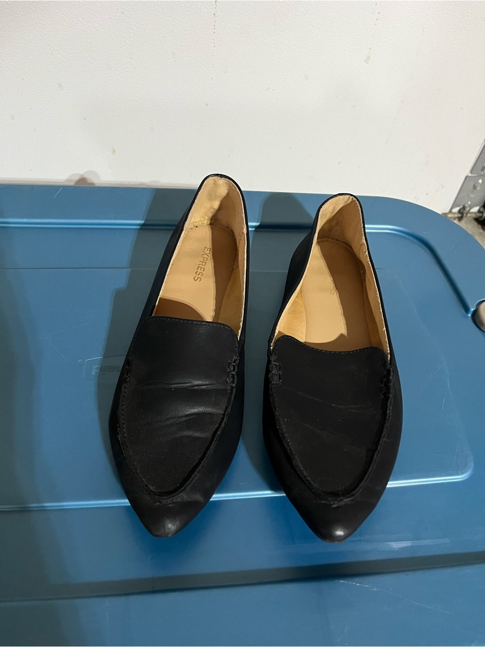 Express Women's Black Pointed Loafer Flats